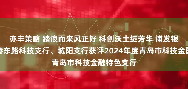 亦丰策略 踏浪而来风正好 科创沃土绽芳华 浦发银行青岛香港东路科技支行、城阳支行获评2024年度青岛市科技金融特色支行